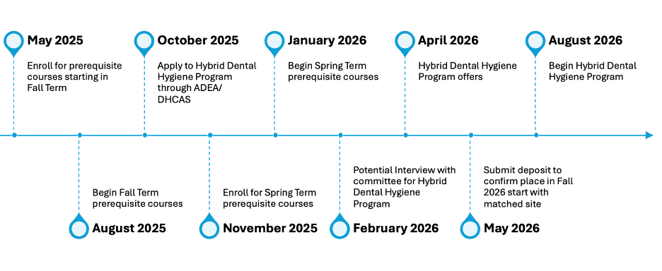Dental Hygiene Hybrid Timeline