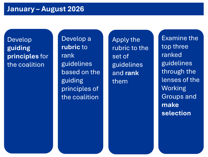 Implementation process January – August 2026 